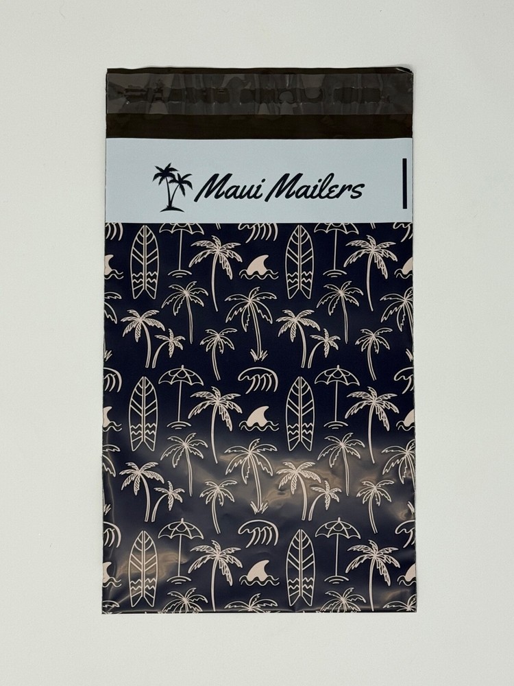 Surf Board Palm Tree Poly Mailer 25-100 Envelope Bags Choose Size