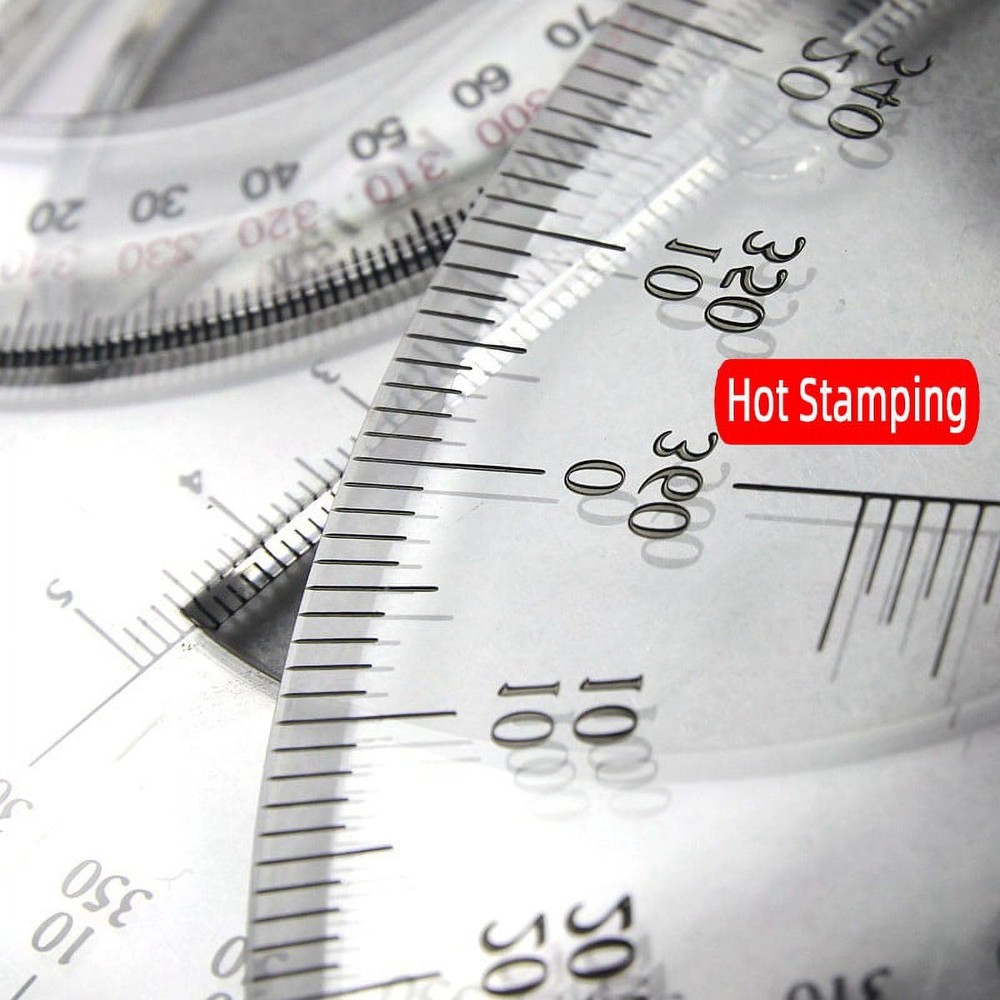 360 Degree Protractor Ruler 6 Inch Round Circle Protractor for Math Geometry