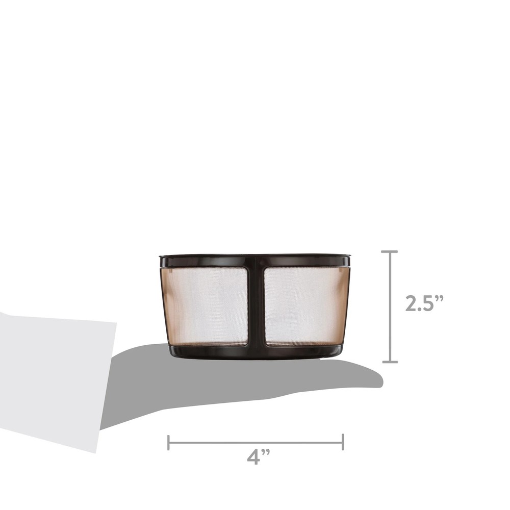 Reusable filter for ground coffee, gold