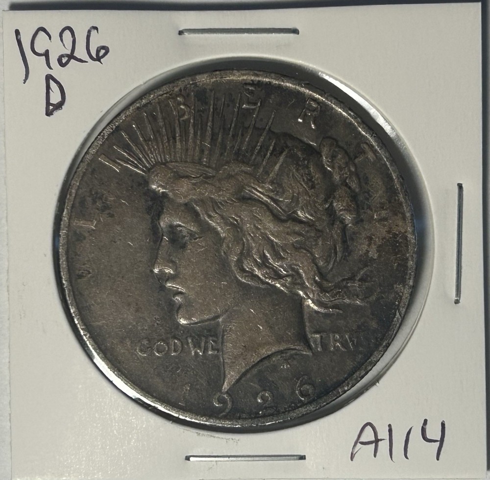 1926-D Peace Silver $1 Dollar Coin Toned