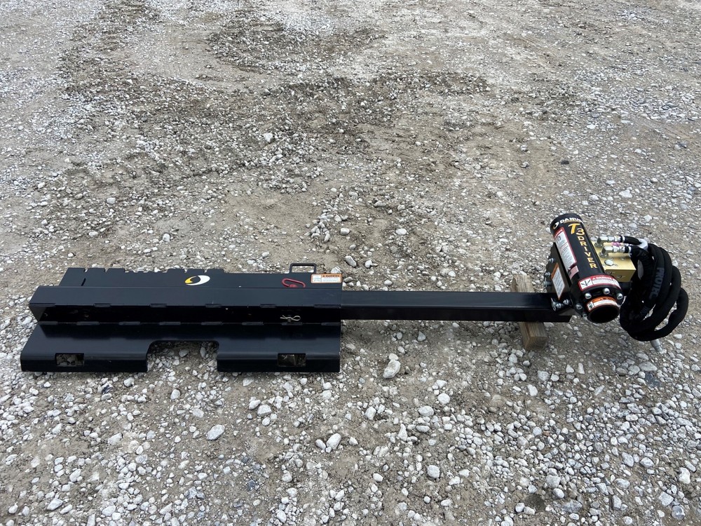 Danuser T3 Offset T-Post Driver Skid Steer Attachment 3"Diameter Oil Field Posts