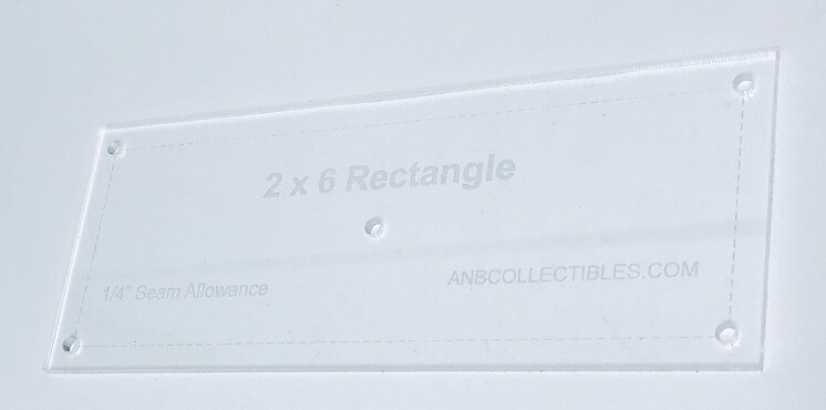 Acrylic 2" x 6" Rectangle Quilting Template