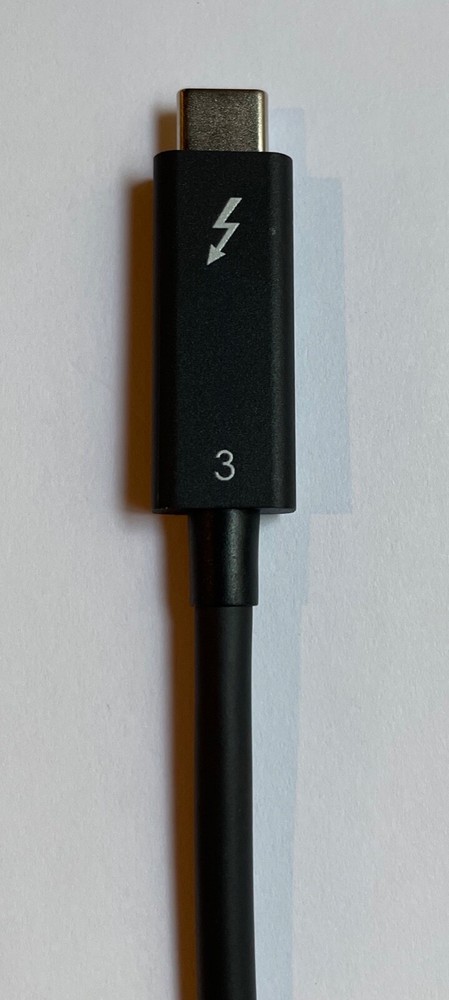 Apple Studio Display 2M 6.6ft Thunderbolt 3 Cable Black No USB-C Device Support