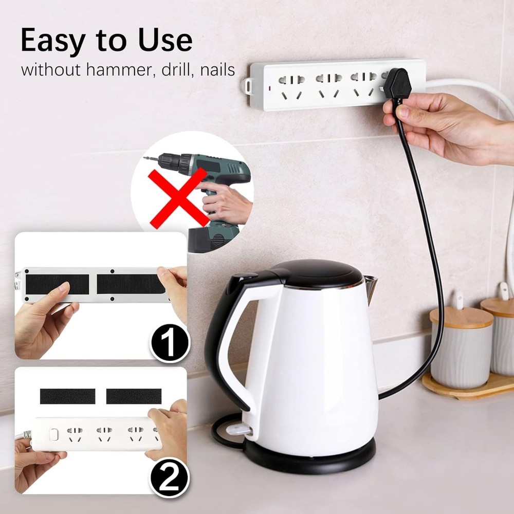 12 Pack Strong 1x4" Double-Sided Hook and Loop Tape - Reusable Adhesive Solution