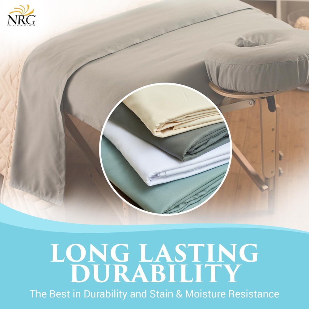 Premium Microfiber 3 Piece Massage Set by - Includes Massage Table Flat , Fit...