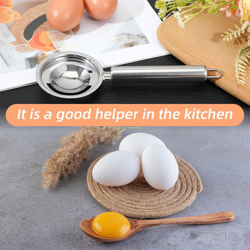 Egg Yolk Separator, Stainless Steel Egg Separator For Raw Eggs, Quick Egg White