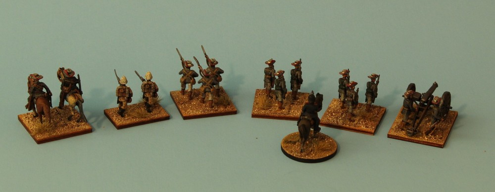 25mm Colonial Era painted metal figures - German