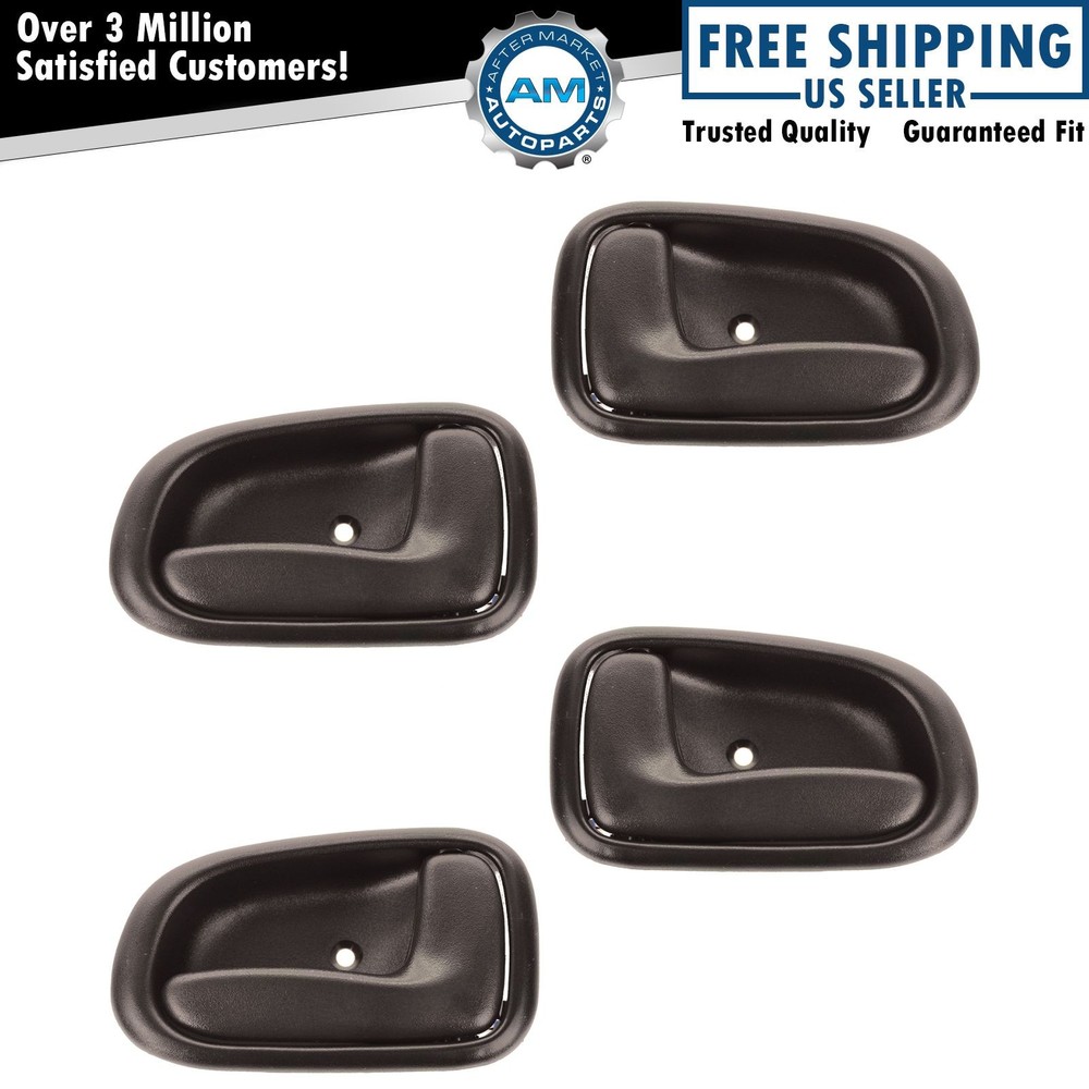 Dark Brown Inner Inside Interior Door Handle Left & Right Set for 93-97 Corolla