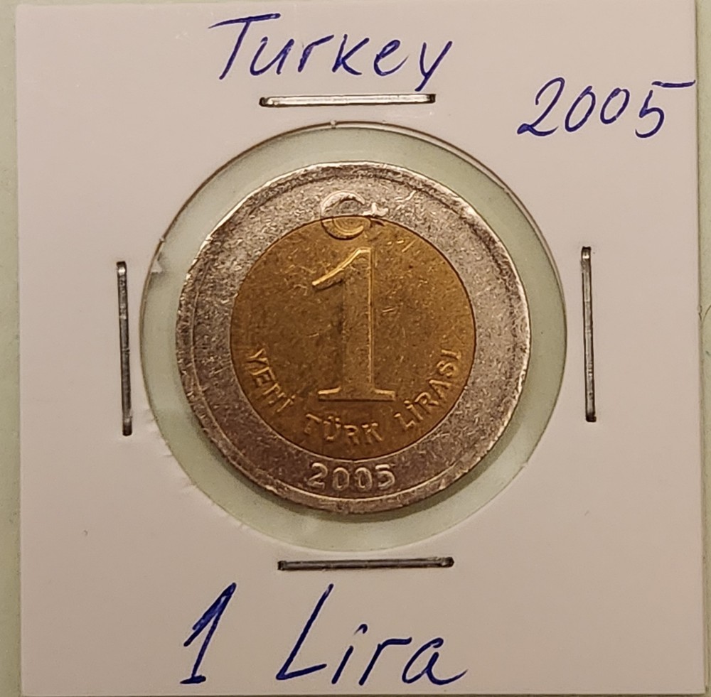 Turkey coin, 1 Lira, 2005