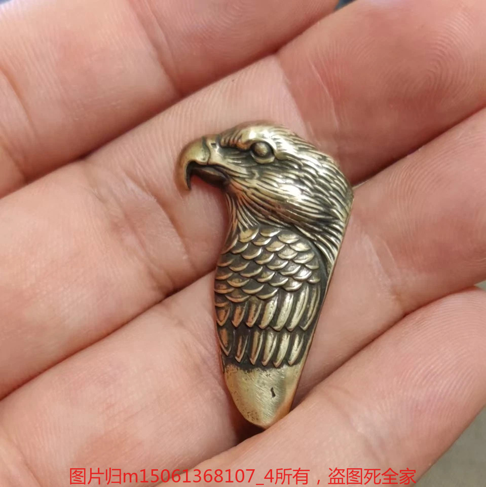 1 piece Brass Eagle Head Statue sticker DIY lighter decoration accessories