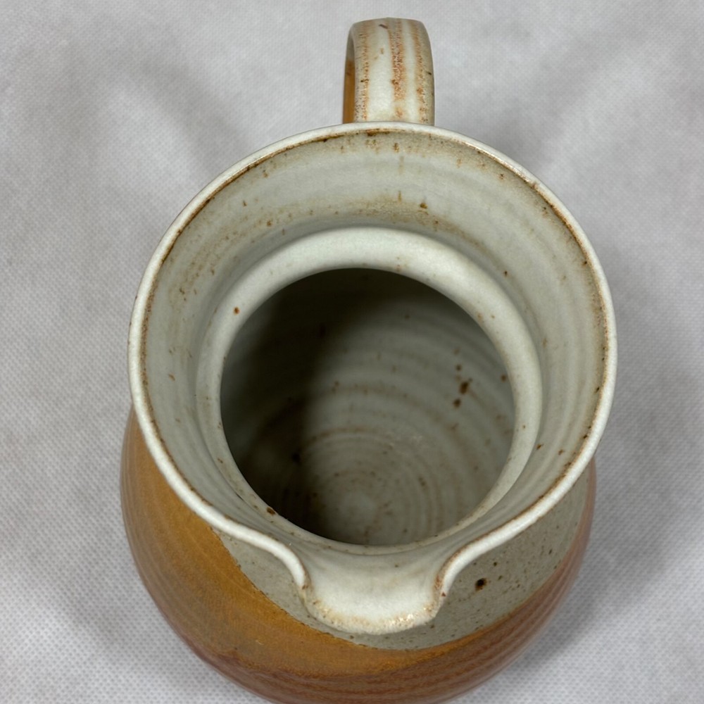 Signed Studio Pottery Multi-Color Pitcher 7"