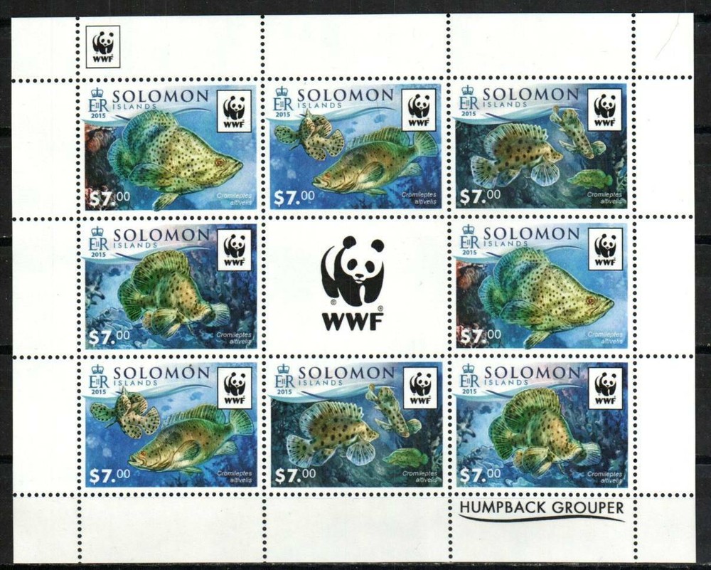 Solomon Islands Stamp 1935f  - Humpback Grouper-WWF