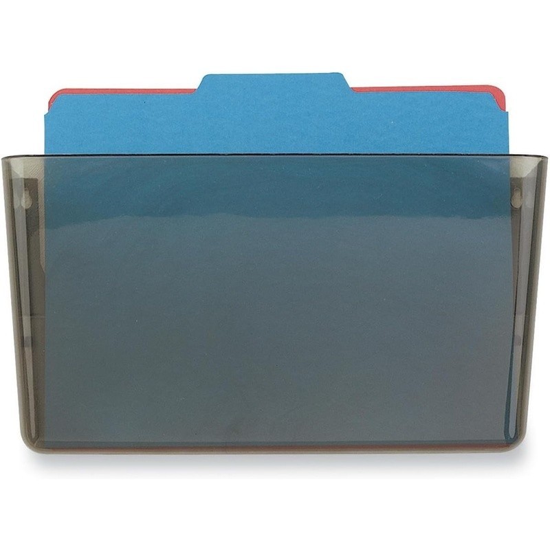 Wall Mount Plastic File Organizer Storage Rack Letters Documents Clear Design US