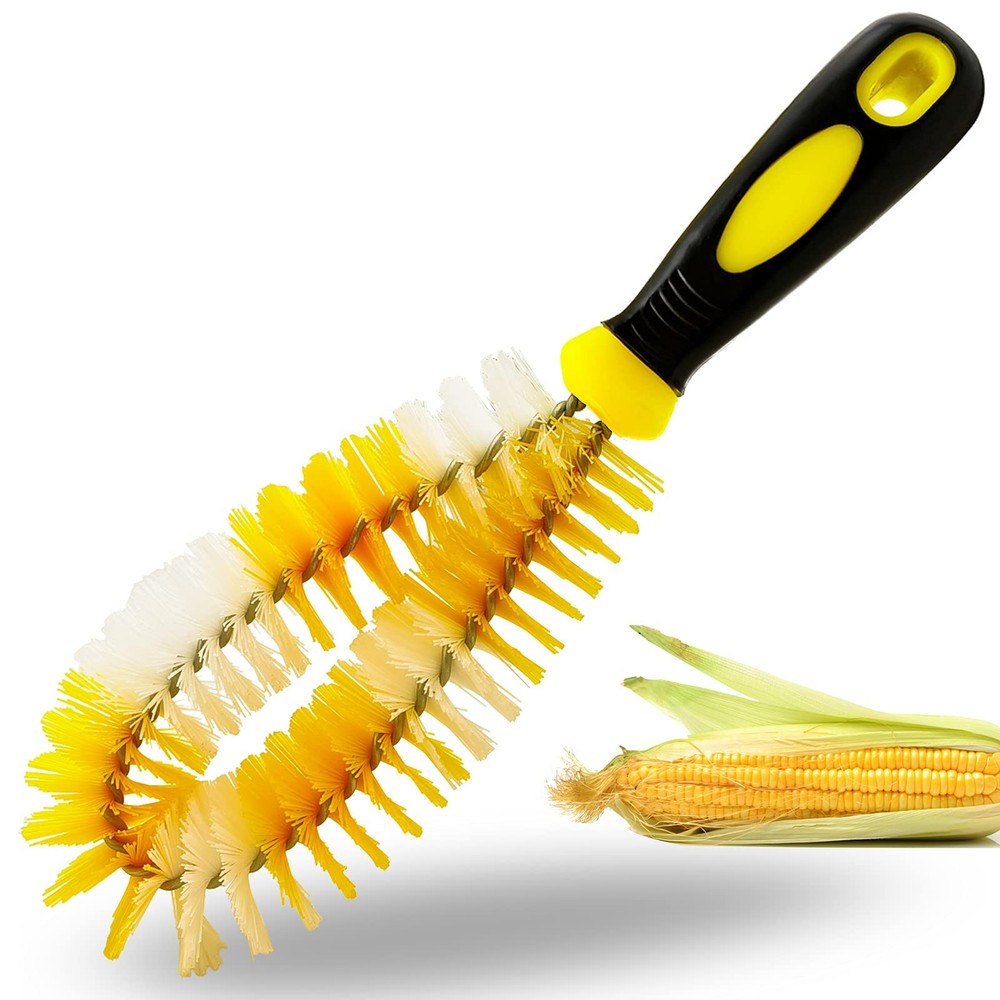 Corn Silk Brush Remover Silking White and Yellow