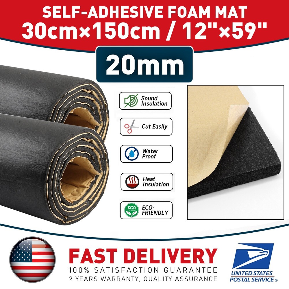 2Roll 59"x 12" Multi-Function Closed Cell EPDM Sponge Foam Rubber Sheet Roll USA