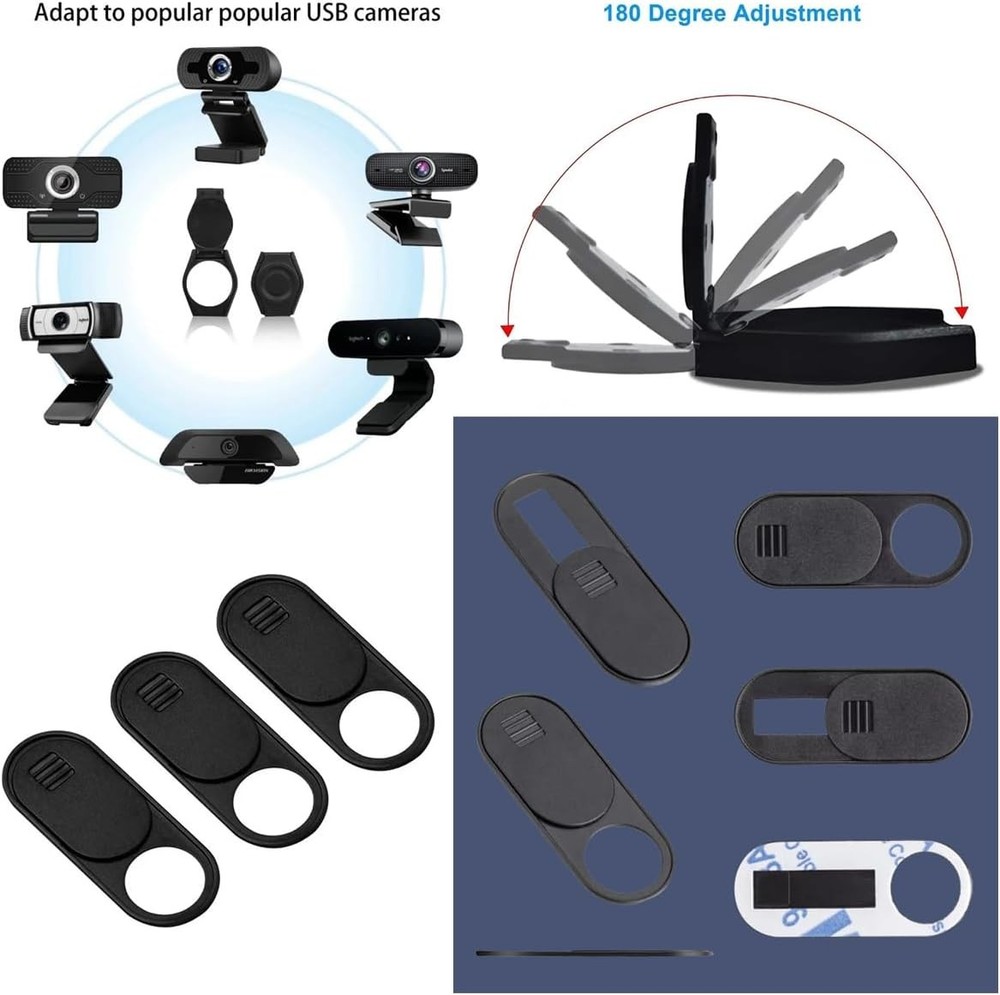 6 Pack Webcam Lens Cover Computer USB Camera Shutter Cap Adhesive Privacy Switch