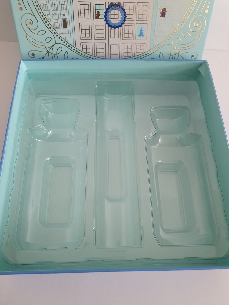 Bath & Body Works Deck the Halls Empty Blue Gift Box