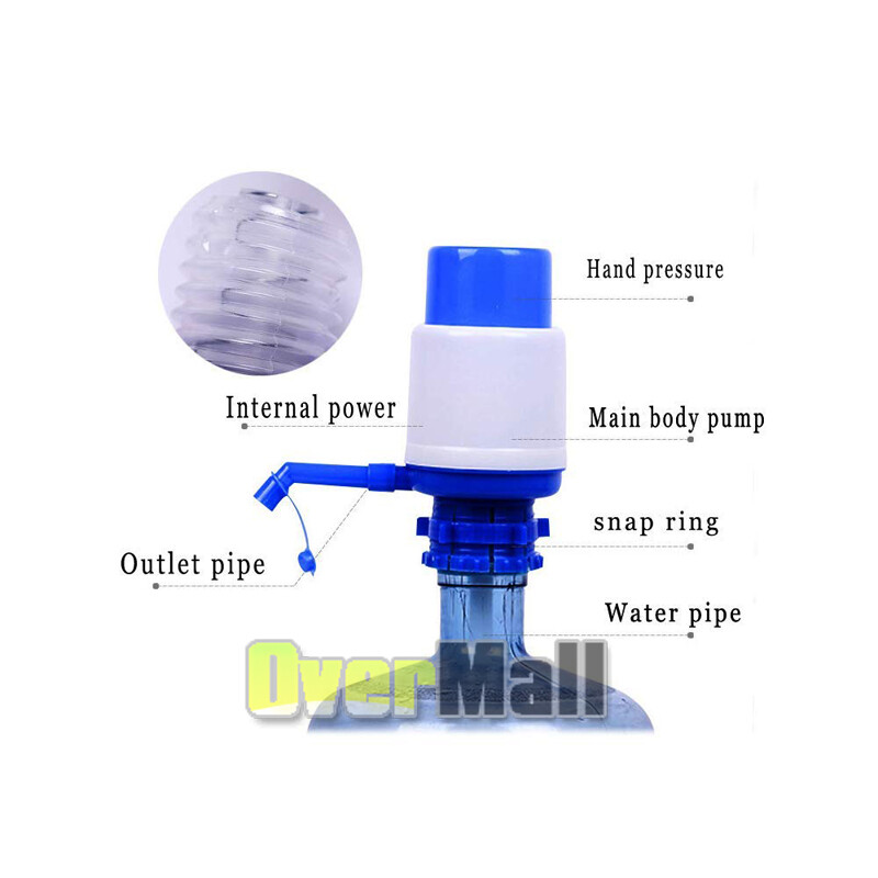 5 Gallon Bottled Drinking Water Pump Hand Press Removable Manual Dispenser-Tool