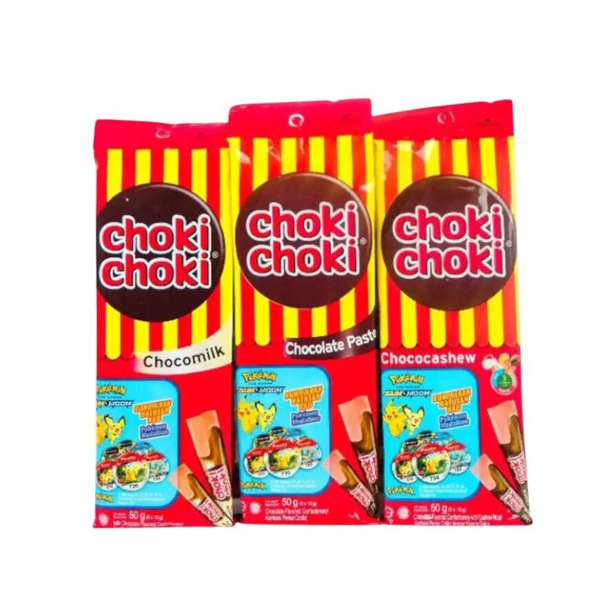 3x Choki Choki Chocolate Paste Stick Snacks (60pcs/Box) 12 Packet