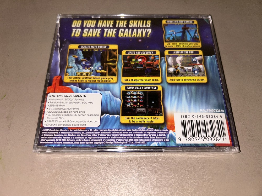 Math Blaster: Master the Basics - PC CD-ROM Scholastic Ages 6-12 (2007)