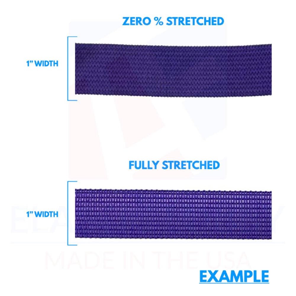 1 25mm White Knitted Elastic - US Made 35 Yards
