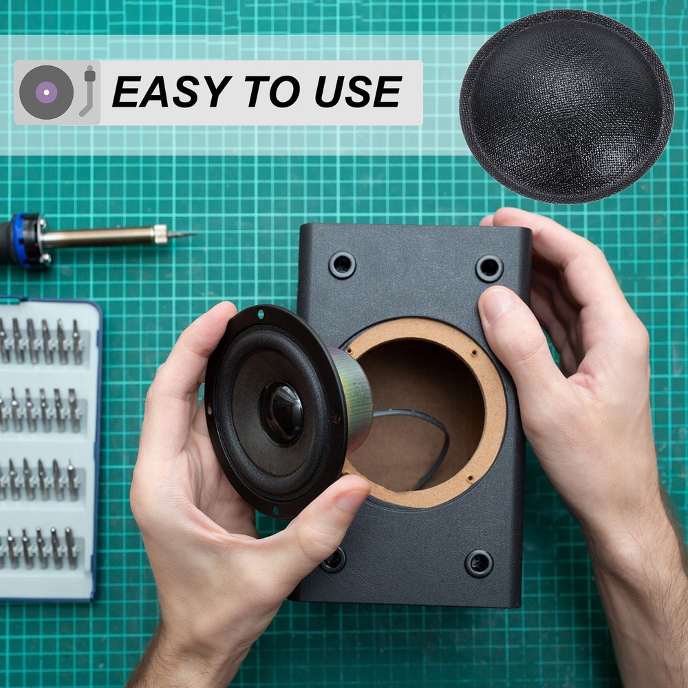 2 Pcs Speaker Dust Cap 35mm/1.4" Outer Diameter Oiled Cloth Cap