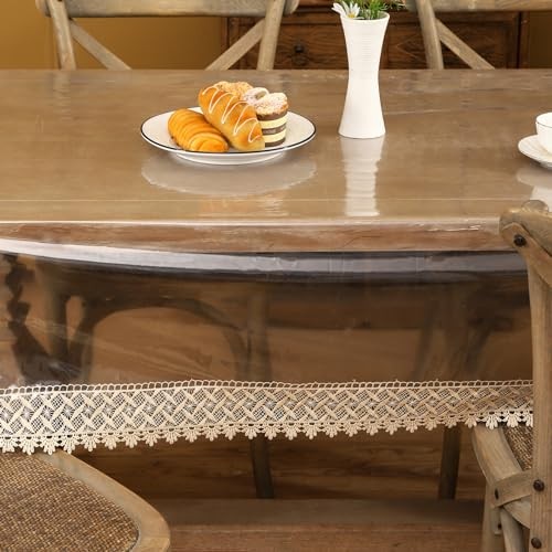 Clear Vinyl Tablecloth Protector Waterproof/Oil-Proof 54" x 84" (Rectangular)