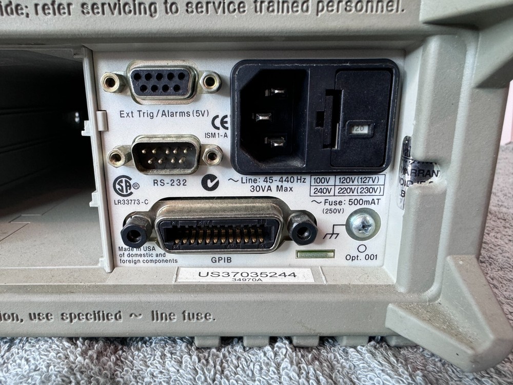 HP / Agilent 34970A Data Acquisition Switch Unit (No Modules)