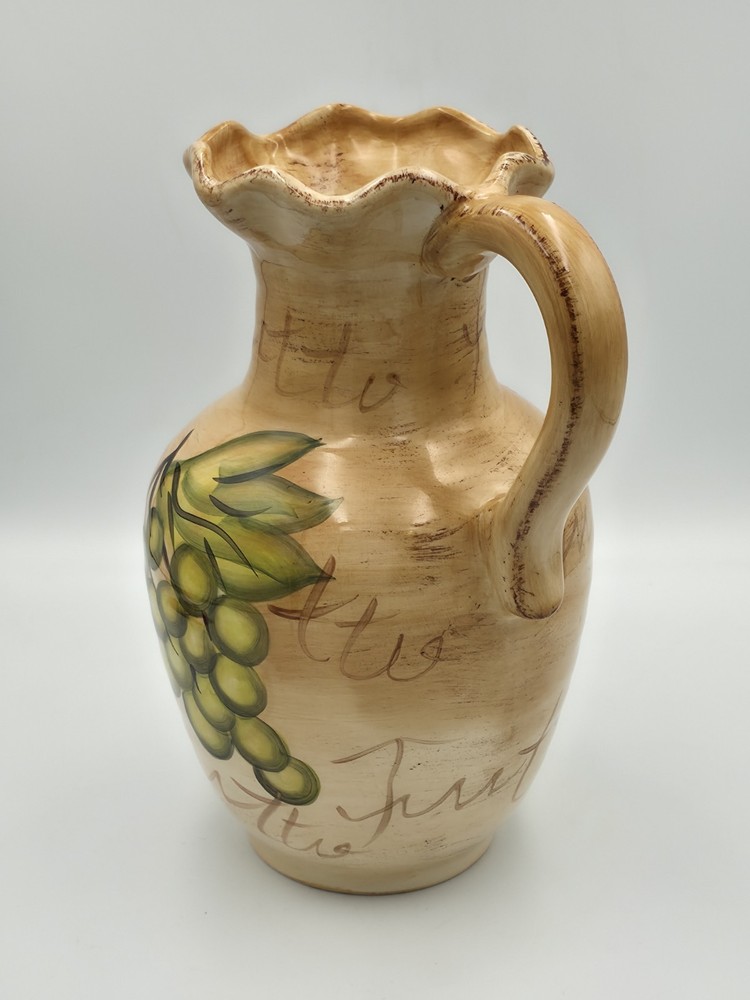 tan el camino grape linens n things pitcher 10''