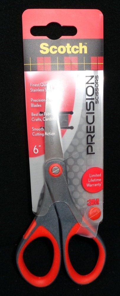 SCOTCH Red & Black Precision Scissors (NEW)