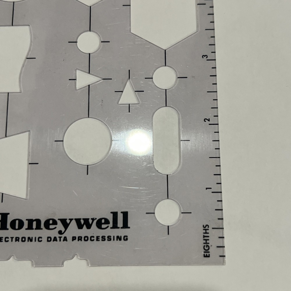 Vintage Honeywell Electronic Data Processing Flowcharting Spacing Template