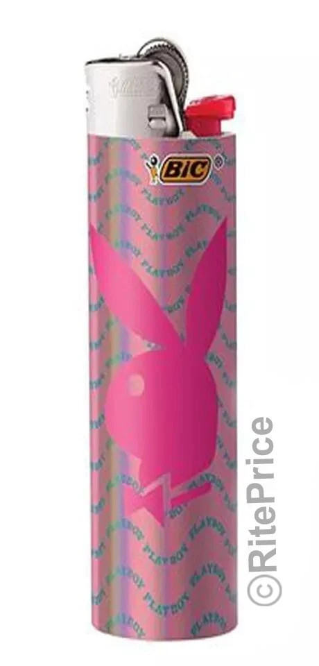 BIC Maxi Lighter - Holographic Playboy Design Regular Size (10 pack)