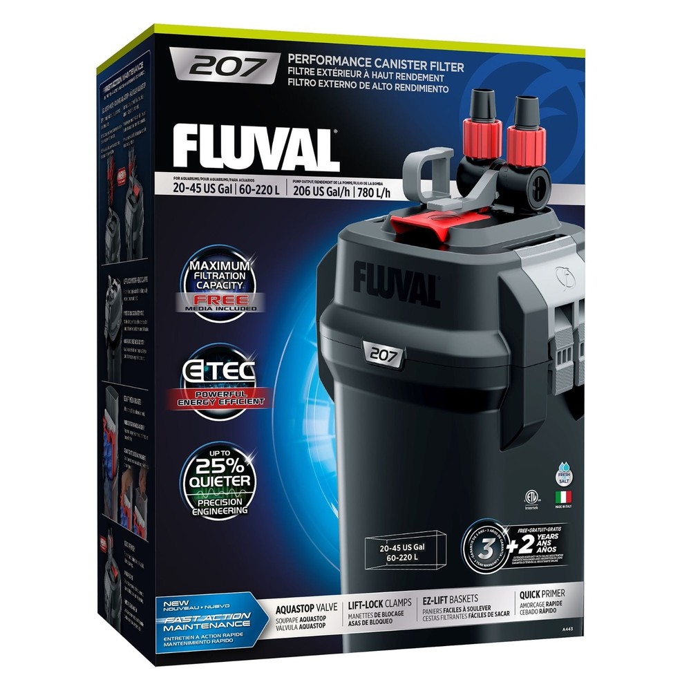 Fluval 207 Performance Aquarium Canister Filter