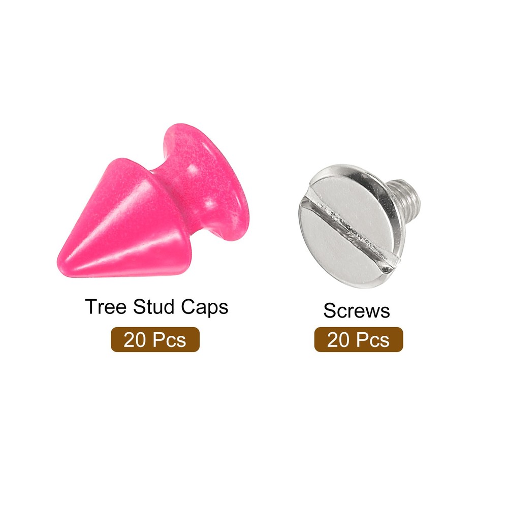 20Sets Cone Spike Stud Rivet,12mm Tree Studs and Spikes Phosphor