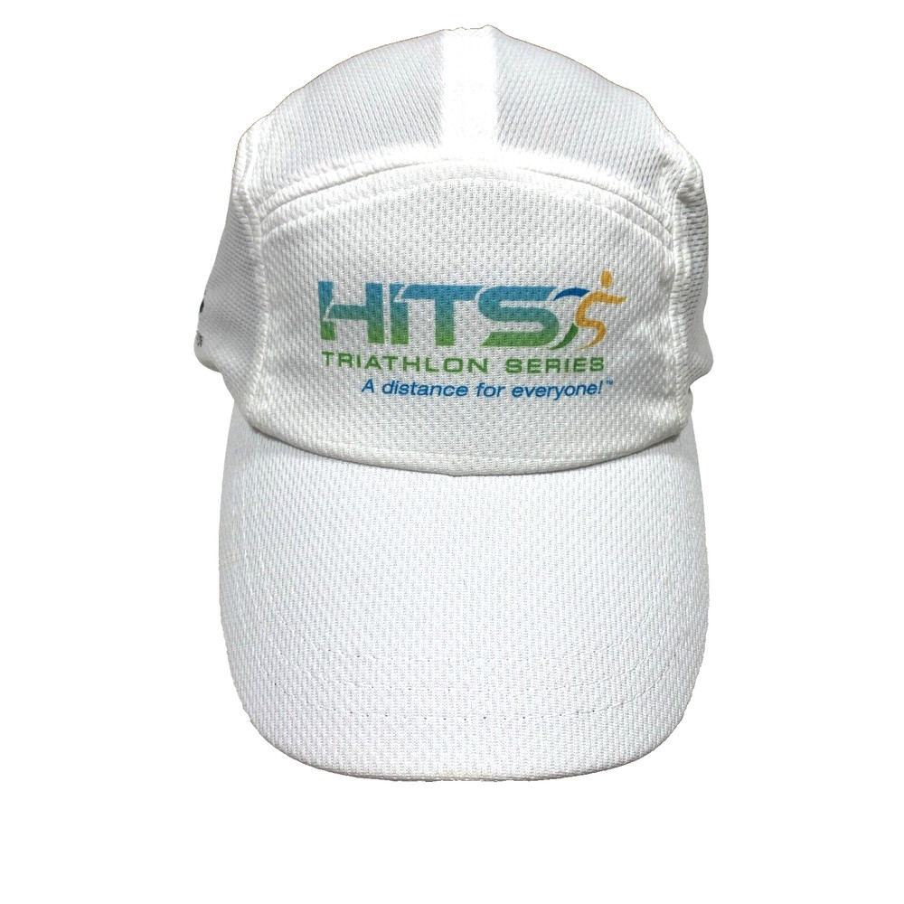 Hits Triathlon Series Men's OSFA Panel Hat Cap Strap Back White