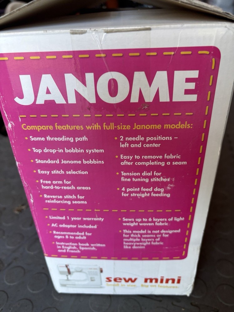 Janome Sew Mini Electronic Sewing Machine