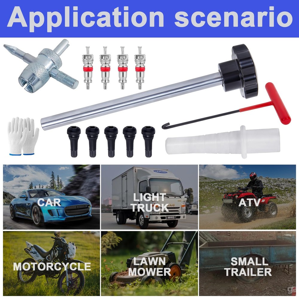 Quick Change Tire Valve Tool Kit,Tire Stem Core Quickly Set B