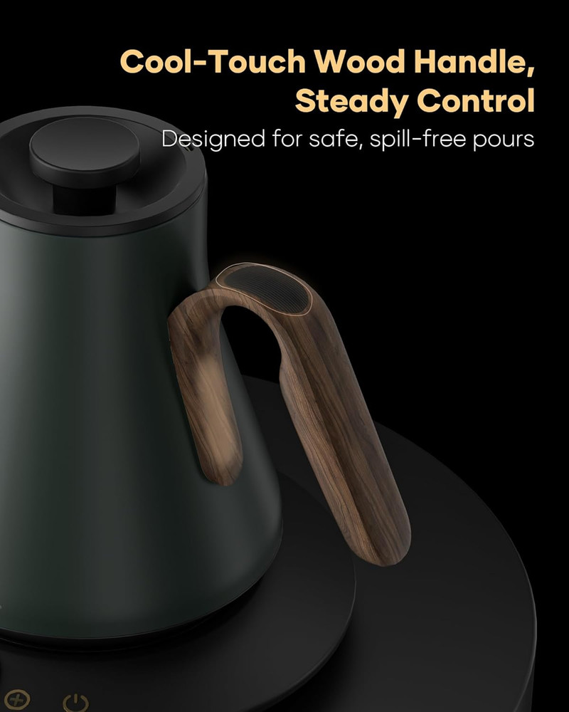 FLOW B9 Gooseneck Electric Kettle, Precise Temperature Control for Pour-Over Cof