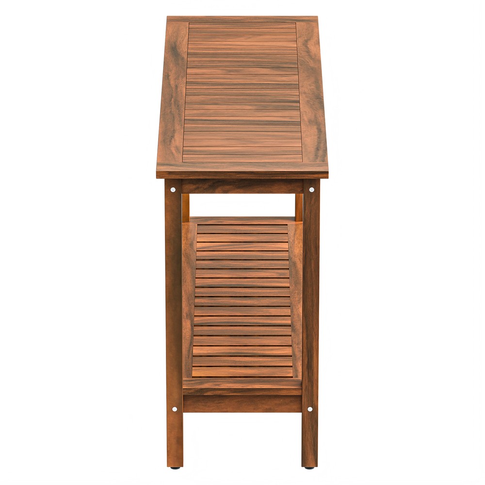 48'' Console Table Entryway Sofa Side Table with 2 Storage Shelves Organizer