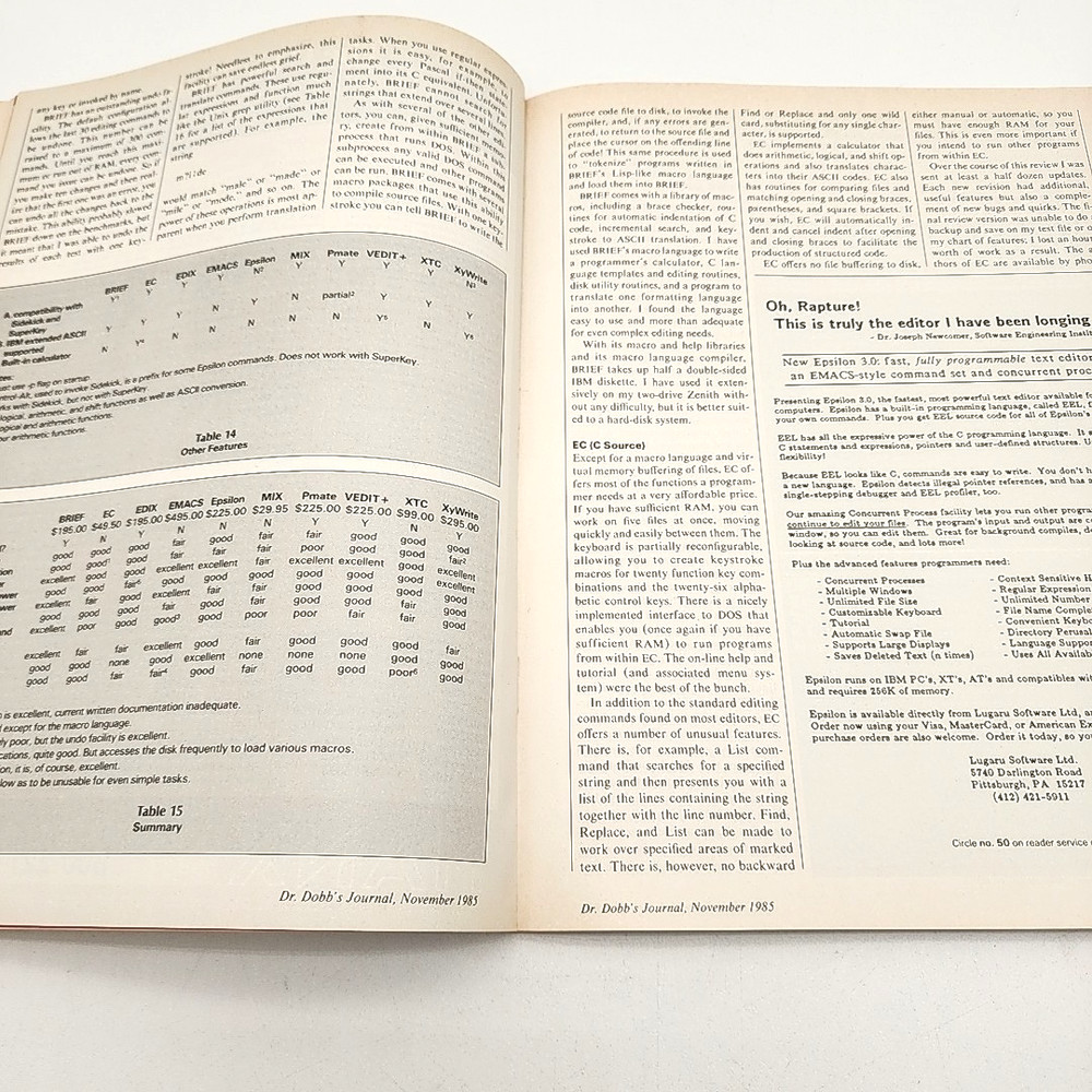Dr. Dobbs Journal #109 November 1985 Modula Tools Software Tools magazine