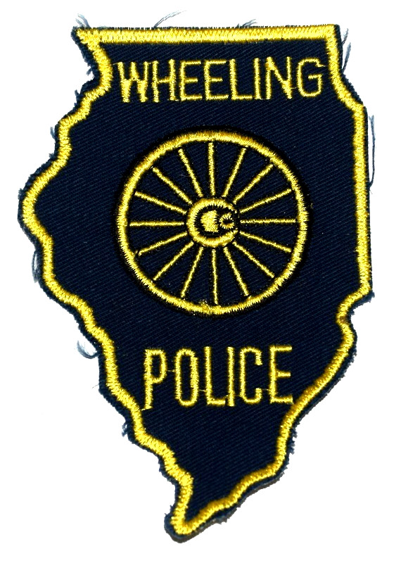 WHEELING ILLINOIS IL Police Patch STATE SHAPE 1A8