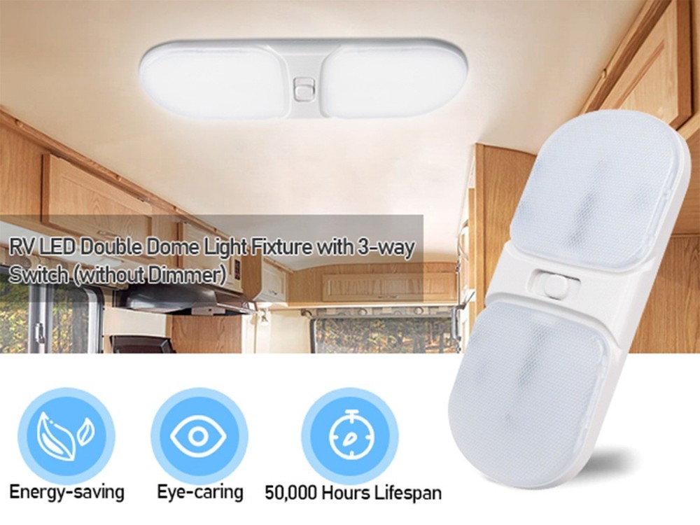 4 Pack RV Interior LED Light 12V Switched Dimmable Ceiling Light Fixture Camper