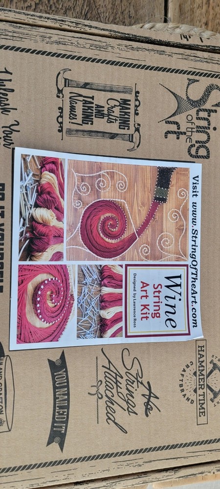 String Art Kit Wine NIB Craft Picture