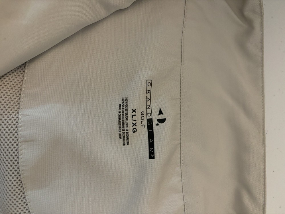 Grand Slam Jacket Men’s X Large Tan Quarter Zip Pullover Golf. Warm, Fall