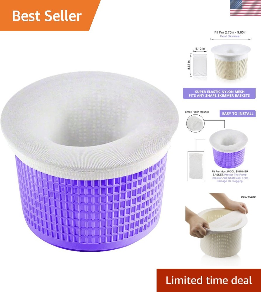 30-Pack Pool Filter Socks - Protect Your Pump & Clean Debris Easily