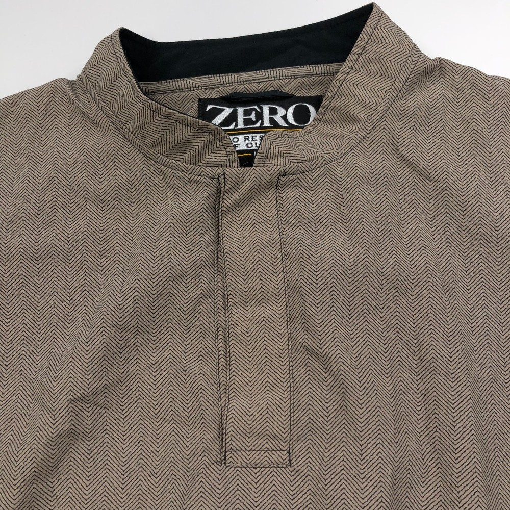 Zero Restriction XL Golf LS Pullover Windbreaker Thin Lightweight Jacket Brown