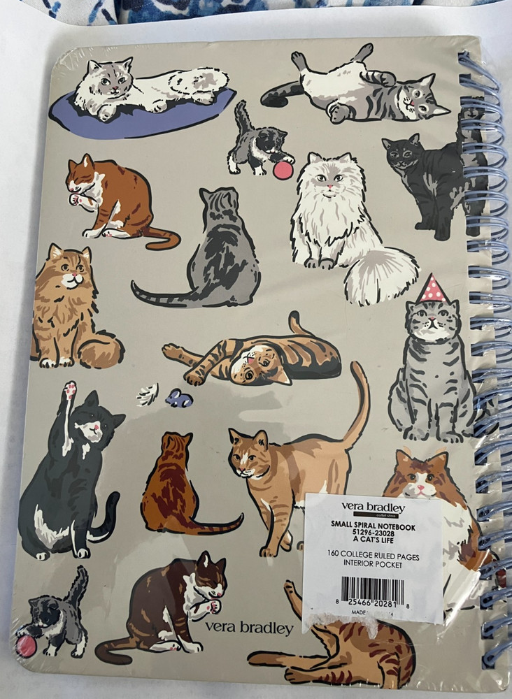 VERA BADLEY SMALL NOTEBOOK "A CATS LIFE"