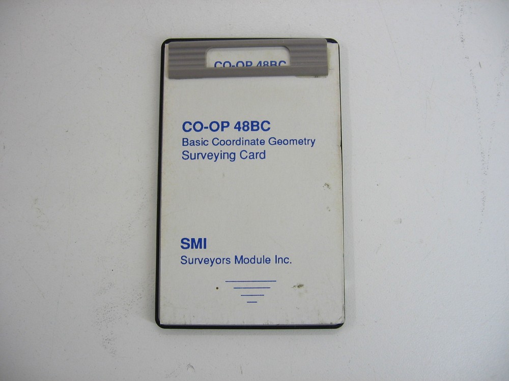 SMI Used 48BC Basic Coordinate Geometry Surveying Card Surveyors Module Inc