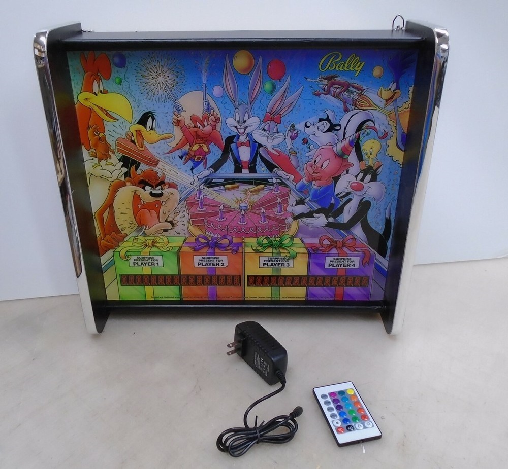 Bally Bugs Bunny Birthday Bash Pinball Head LED Display light box