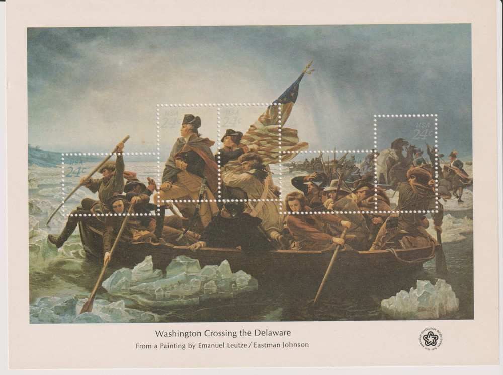 US Bicentennial Souvenir Sheet Collection; 4 Stamp Sheets